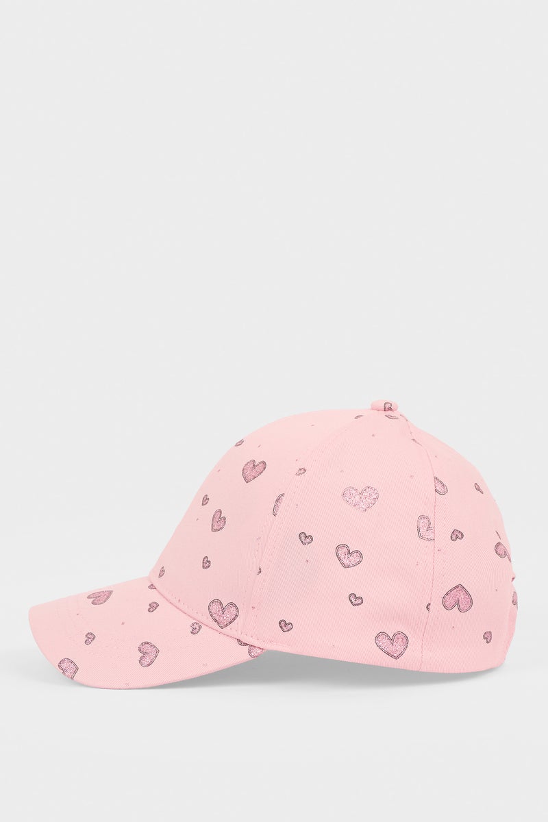 ديفاكتو كاب بناتي قطن بطبعة قلب - Image 3